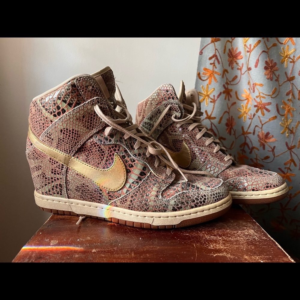 Vintage Nike Dunk Python Wedge Sneakers2012